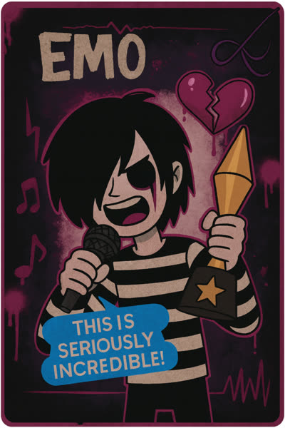 EMO genre card