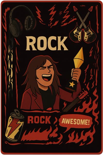 Rock genre card